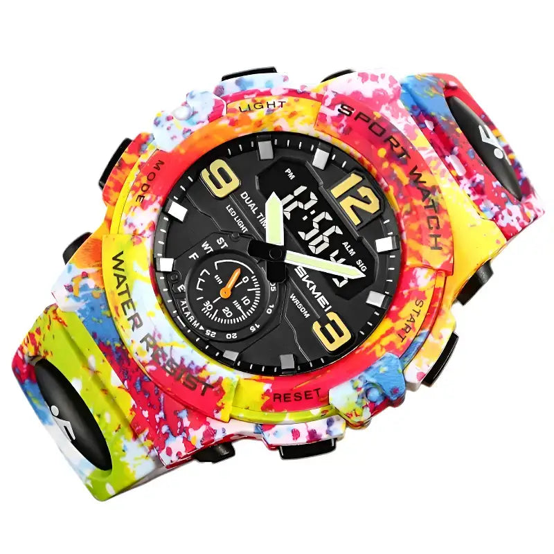 Montre sport homme robuste étanche basique