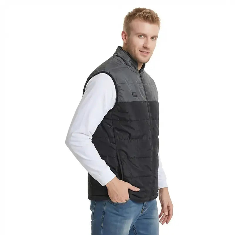 Doudoune chauffante homme avec batterie sans manche