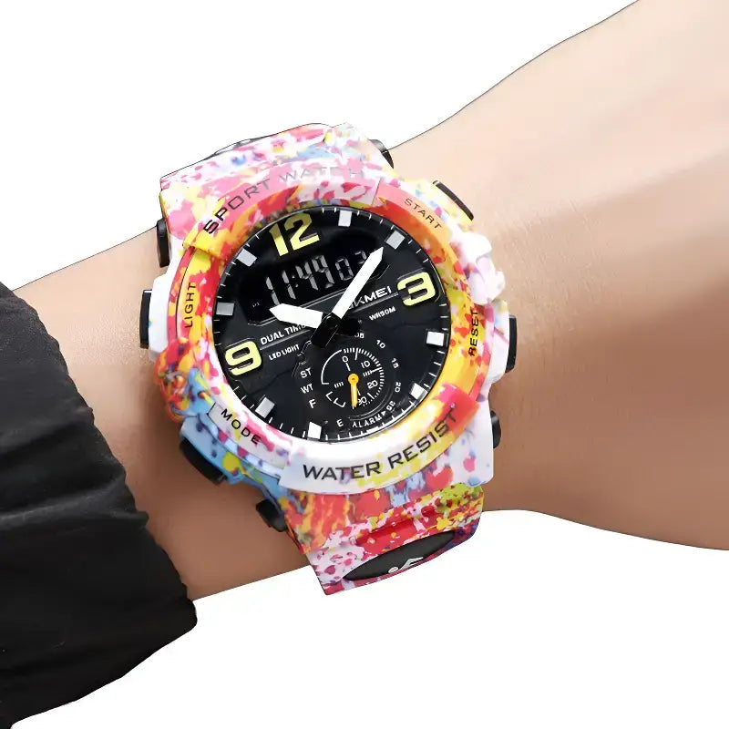 Montre sport homme robuste étanche basique