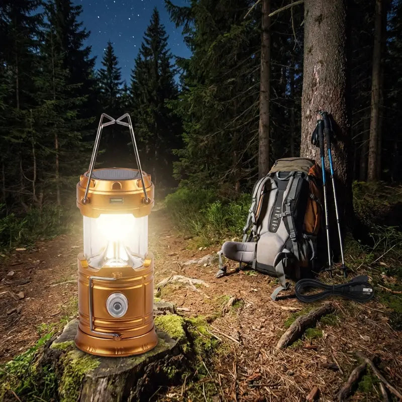 Lanterne solaire camping pliable bivouac