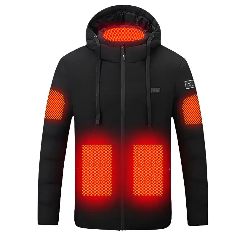 Doudoune chauffante capuche hiver