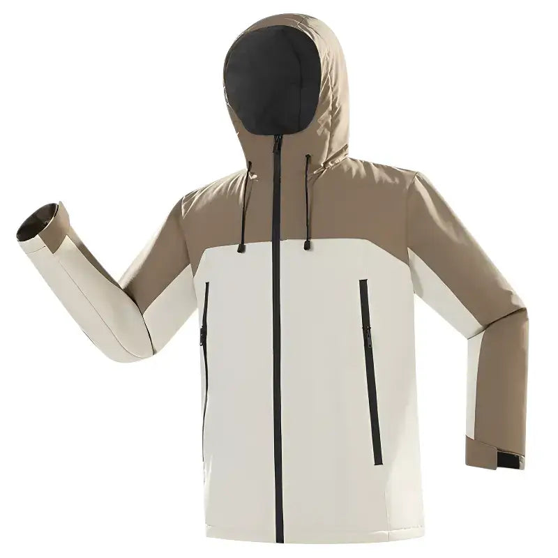 Veste randonnée homme capuche bicolore