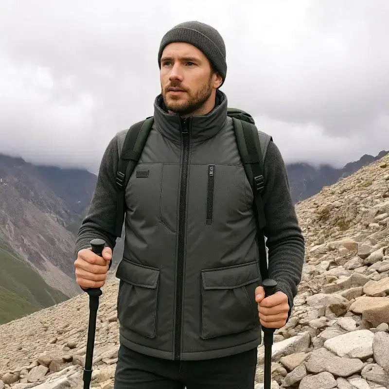 Gilet chauffant homme travail 6 zones