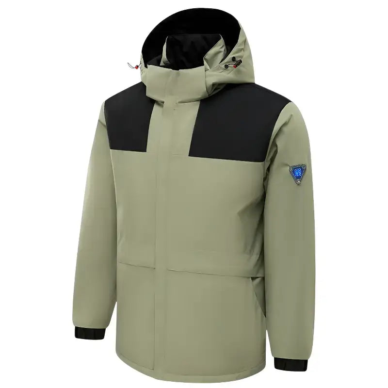 Homme veste chauffante imperméable