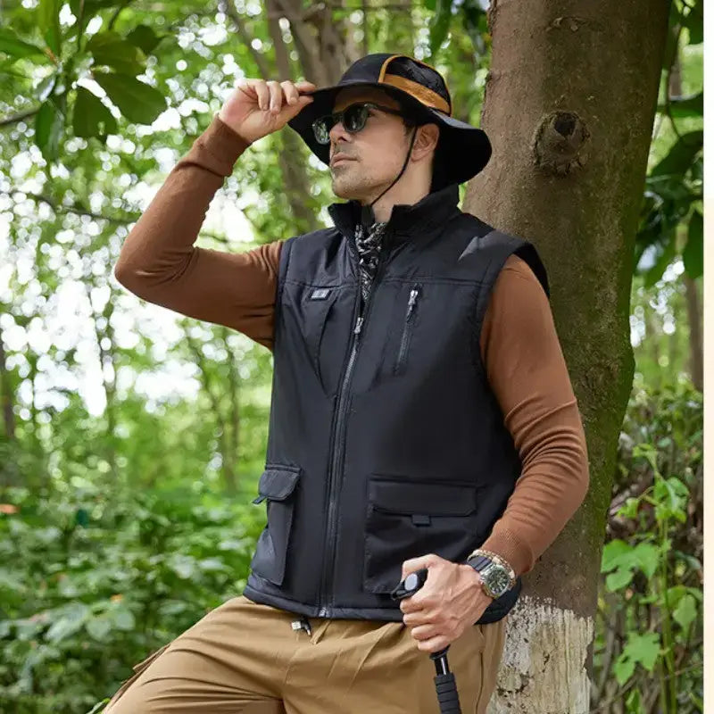 Gilet chauffant homme travail 6 zones