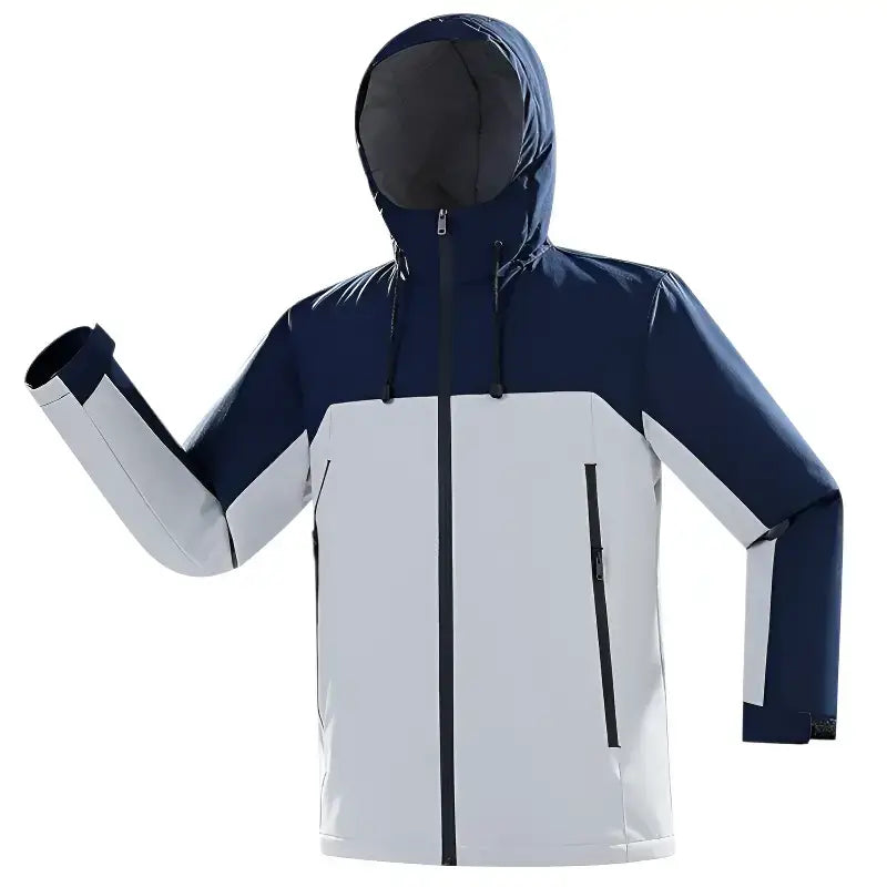 Veste randonnée homme capuche bicolore