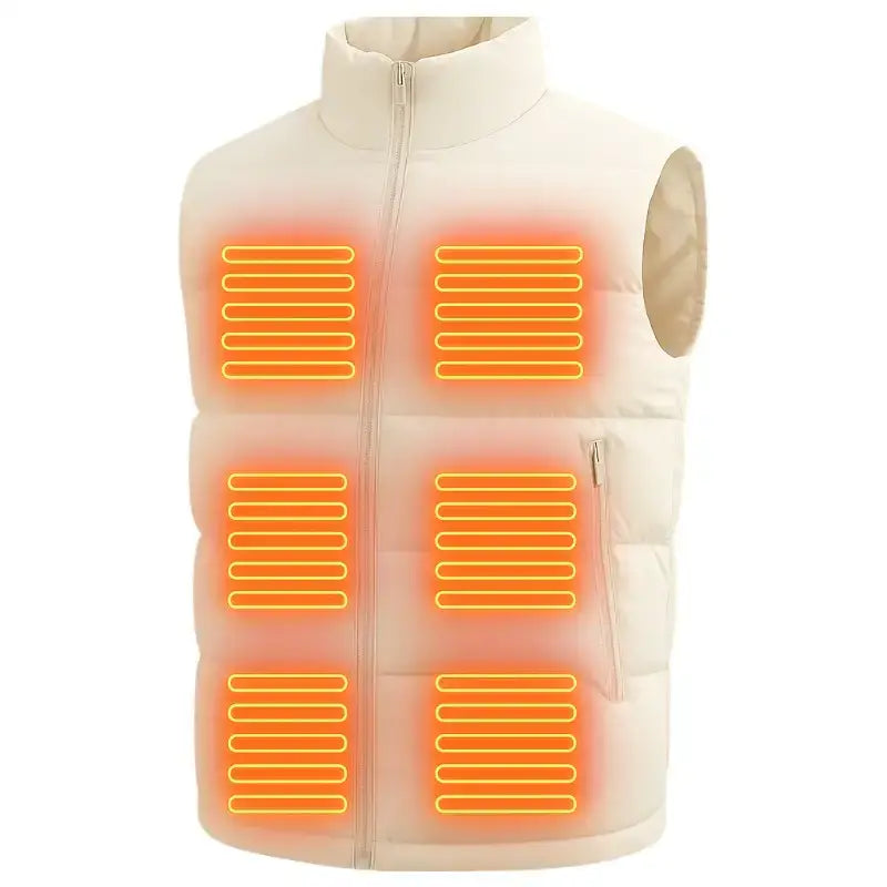 Gilet chauffant duvet homme 5 zones