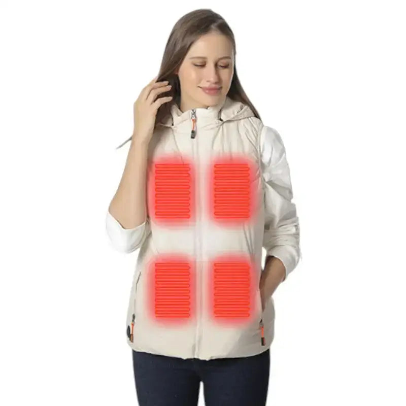 Gilet doudoune chauffant homme - 8 zones usb - capuche - outdoor