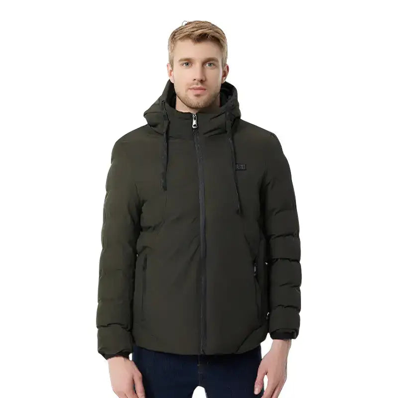 Doudoune chauffante capuche hiver
