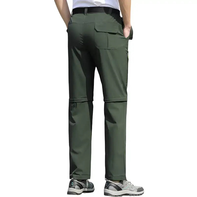 Pantalon trekking vert polyvalent