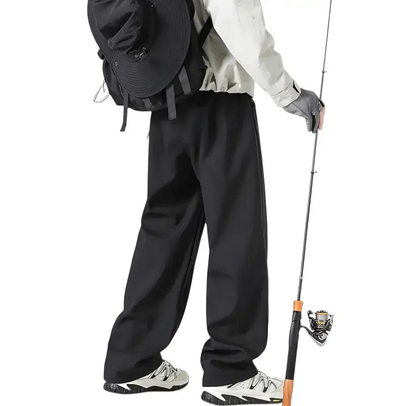 Pantalon trekking imperméable technique 10000-20000mm doublure maille coupe large