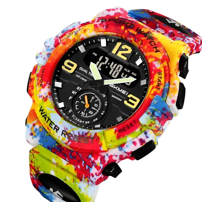 Montre sport homme robuste étanche basique