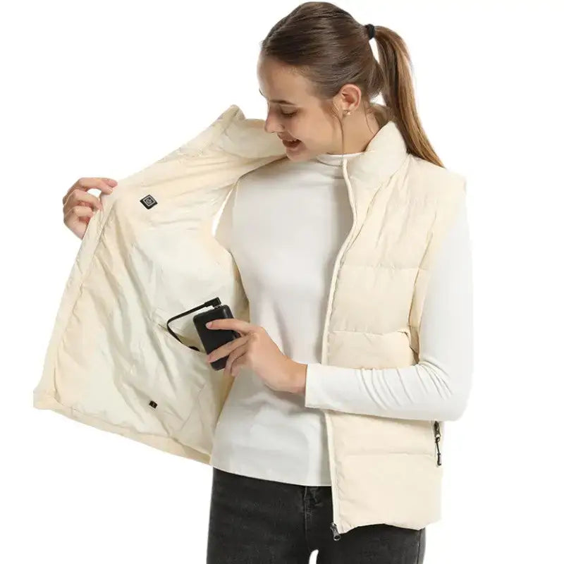 Gilet chauffant duvet homme 5 zones
