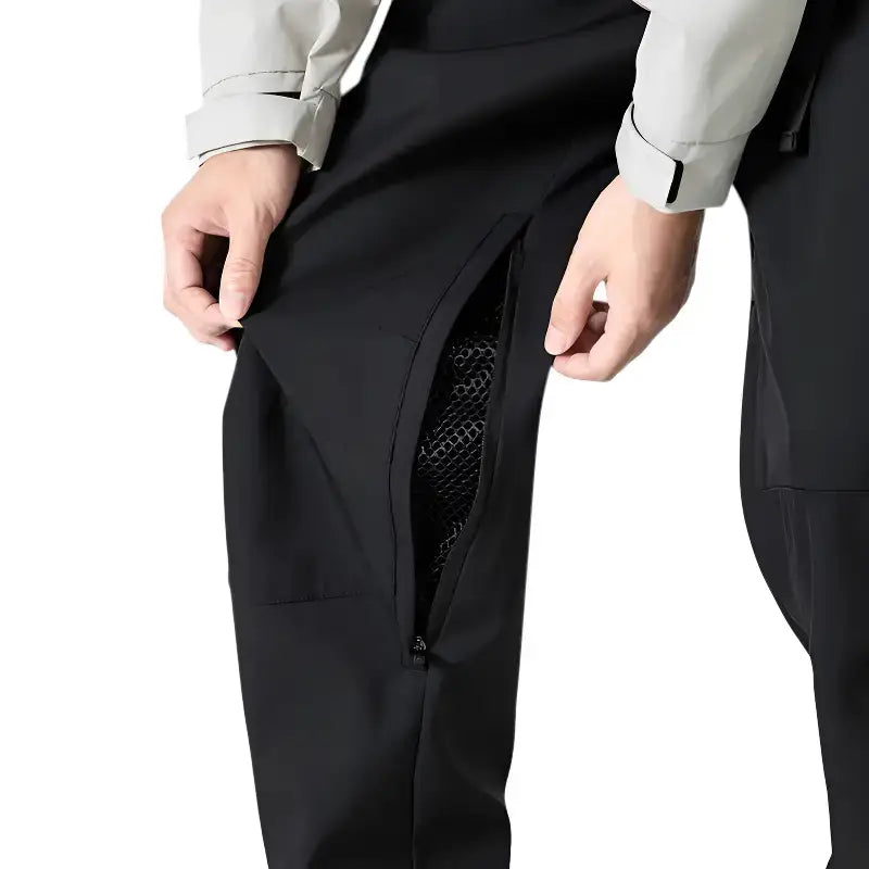 Pantalon trekking imperméable technique 10000-20000mm doublure maille coupe large