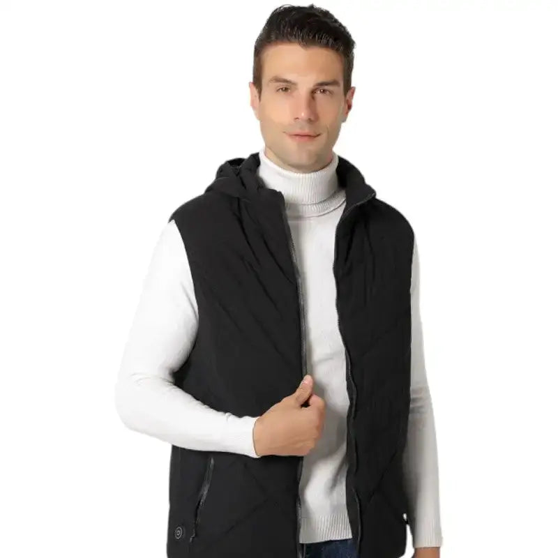 Gilet doudoune chauffant homme - 8 zones usb - capuche - outdoor