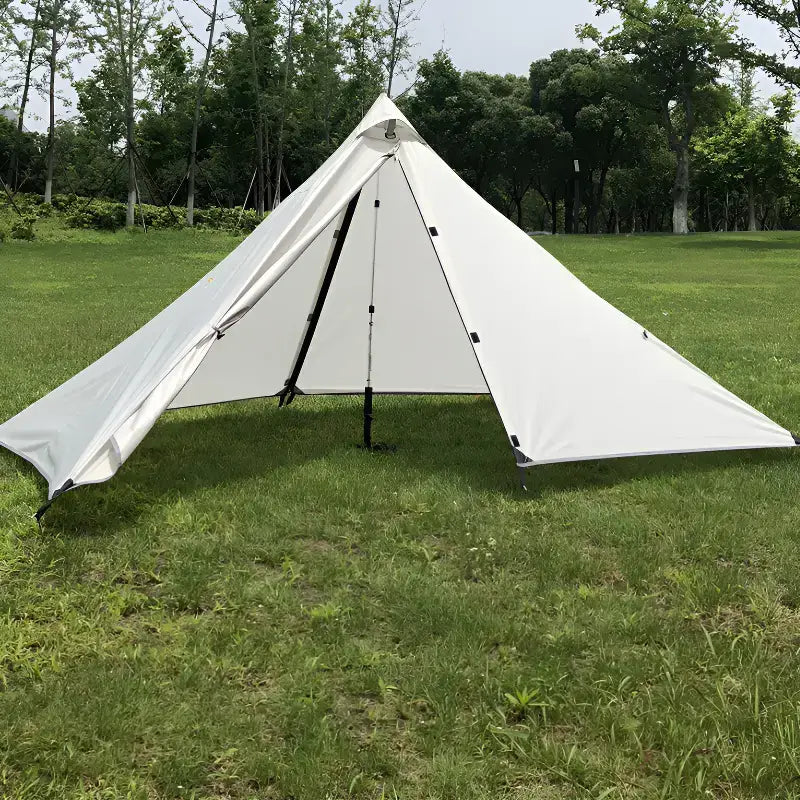 Tente camping pyramide montage bâton