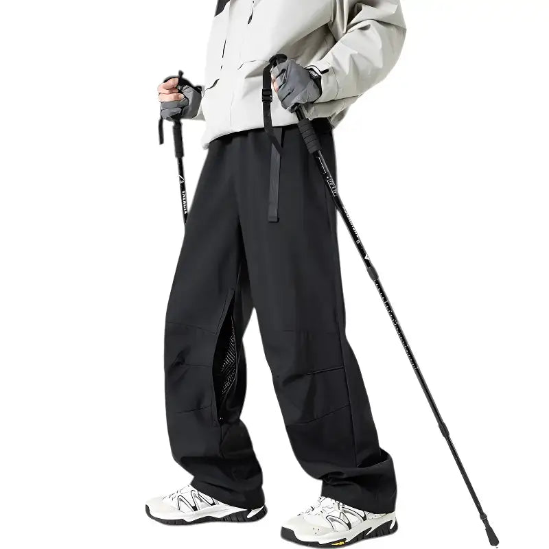 Pantalon trekking imperméable technique 10000-20000mm doublure maille coupe large
