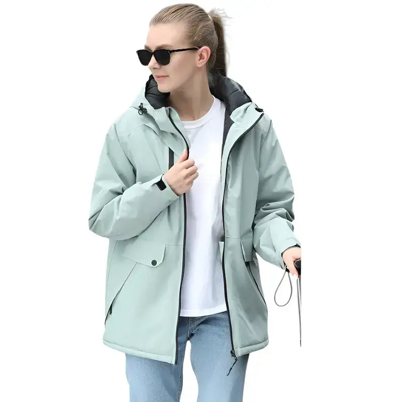 Veste randonnée verte unisexe sport