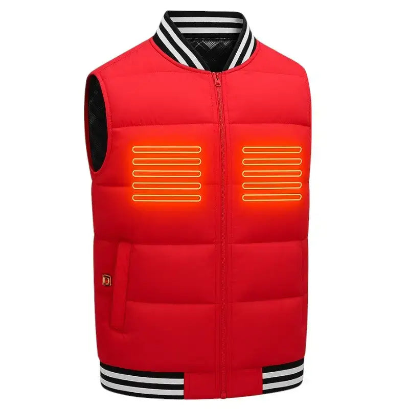 Gilet chauffant homme rouge sans batterie
