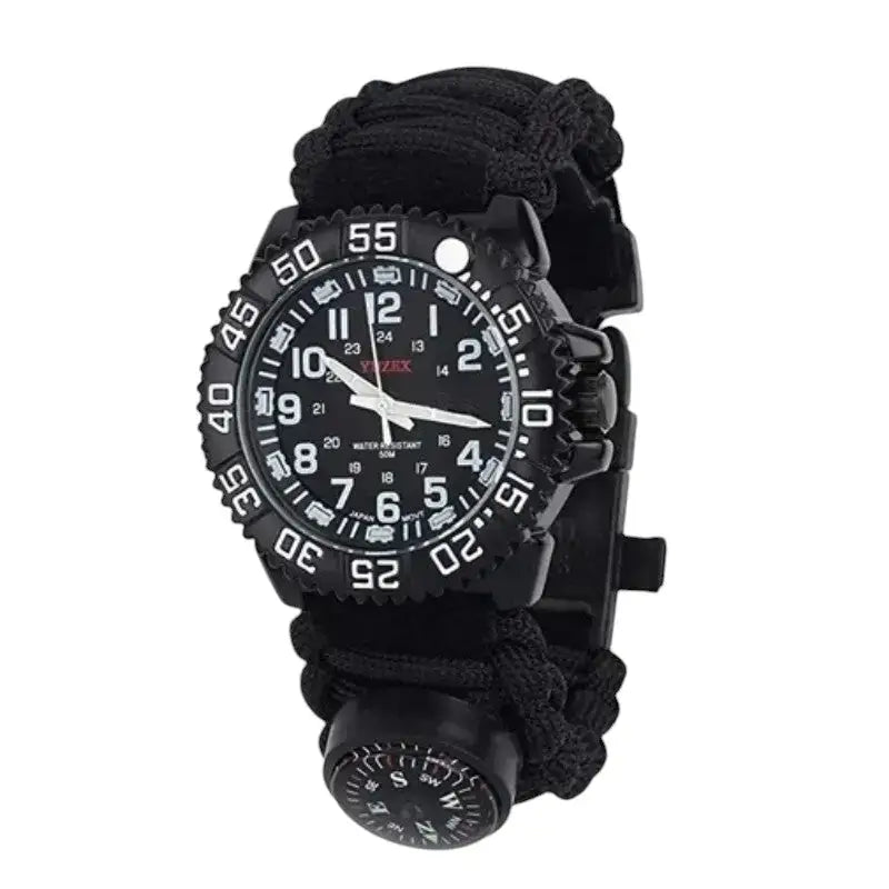 Montre militaire bracelet paracorde boussole