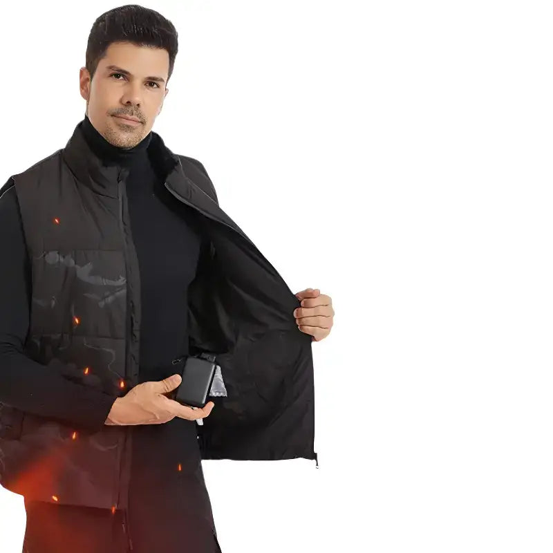 Gilet chauffant homme camouflage