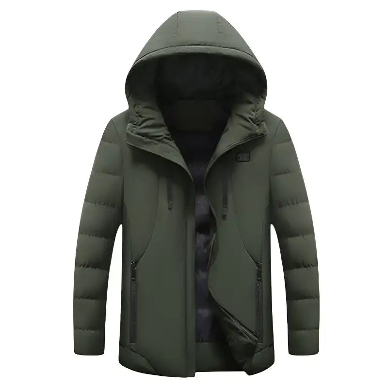 Doudoune chauffante capuche hiver