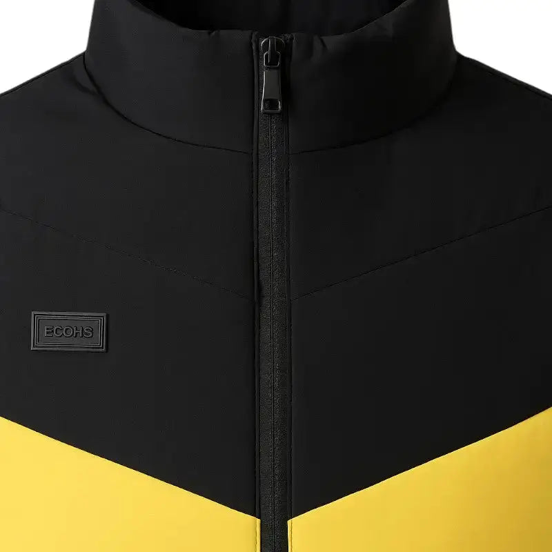 Gilet chauffant jaune ajusté