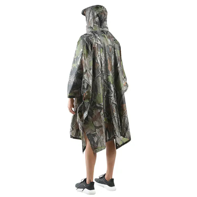 Poncho camouflage kaki vert basique