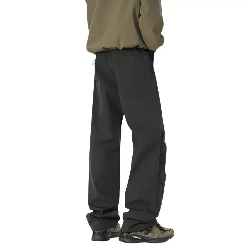 Pantalon trekking gris coupe large - bambou stretch - respirant léger