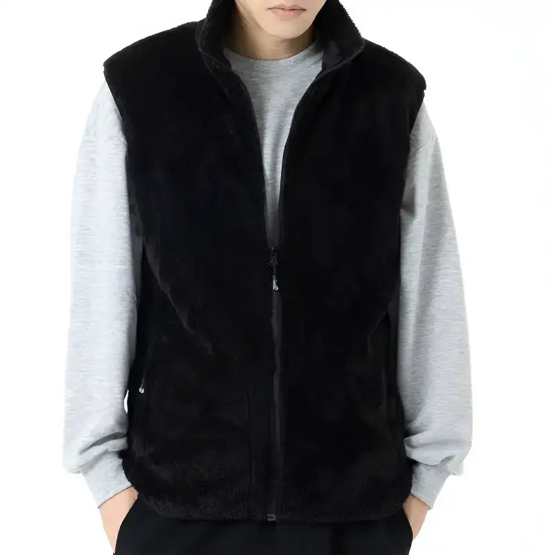 Gilet polaire chauffant - 7 zones usb - polyester doux - 3 niveaux