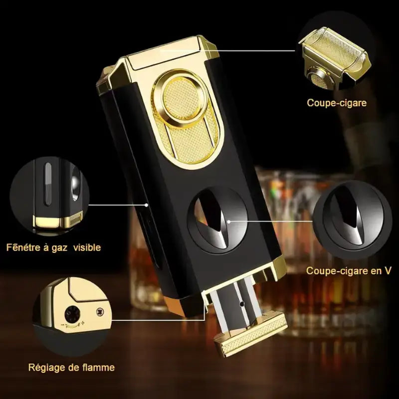 Briquet tempête luxe coffret cigares