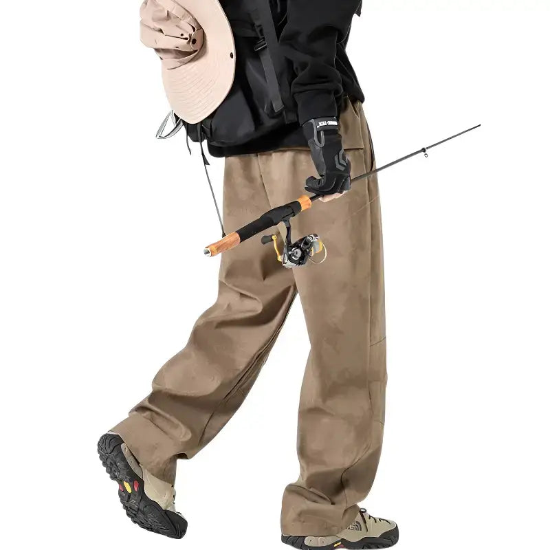 Pantalon trekking imperméable technique 10000-20000mm doublure maille coupe large