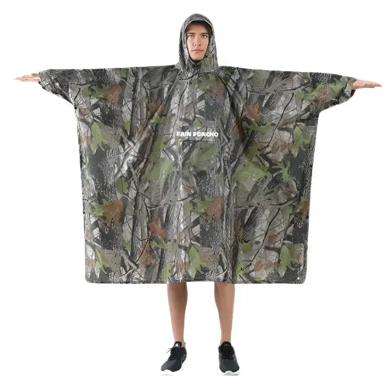 Poncho camouflage kaki vert basique