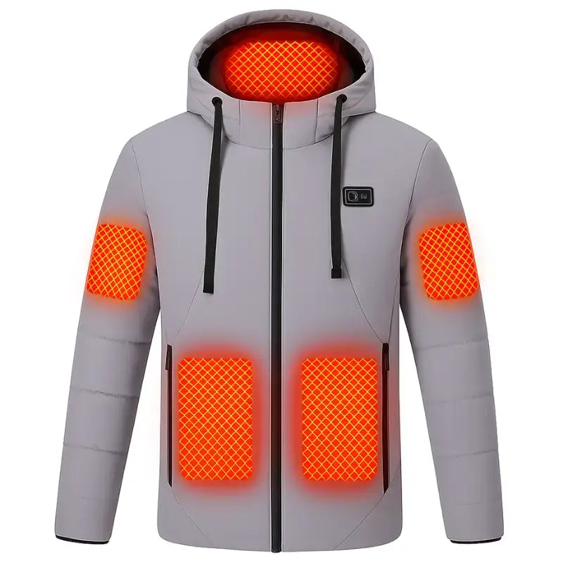 Doudoune chauffante capuche hiver