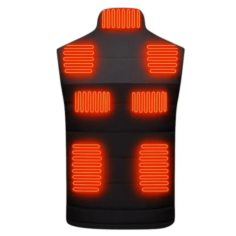 Gilet chauffant homme sans manche polyester