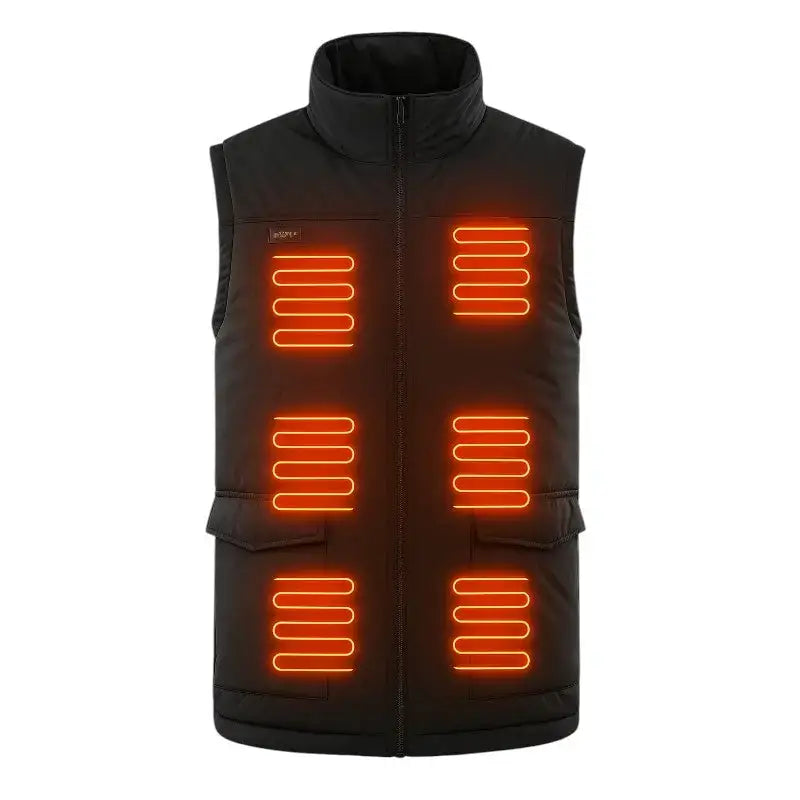 Gilet chauffant homme travail 6 zones