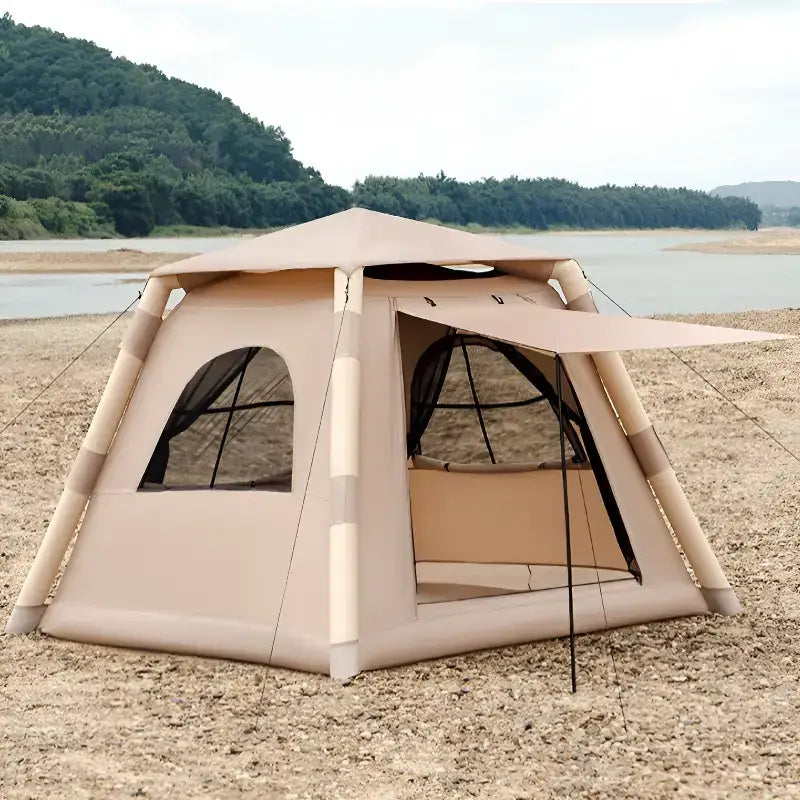 Tente gonflable camping plage familiale
