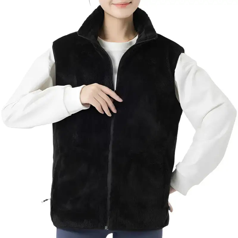Gilet polaire chauffant - 7 zones usb - polyester doux - 3 niveaux