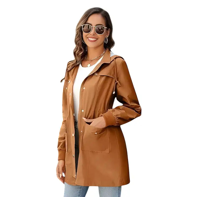 Parka imperméable femme mi-longue