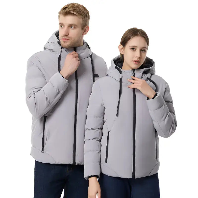 Doudoune chauffante capuche hiver