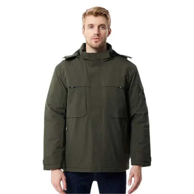 Veste chauffante homme 9 zones polyester