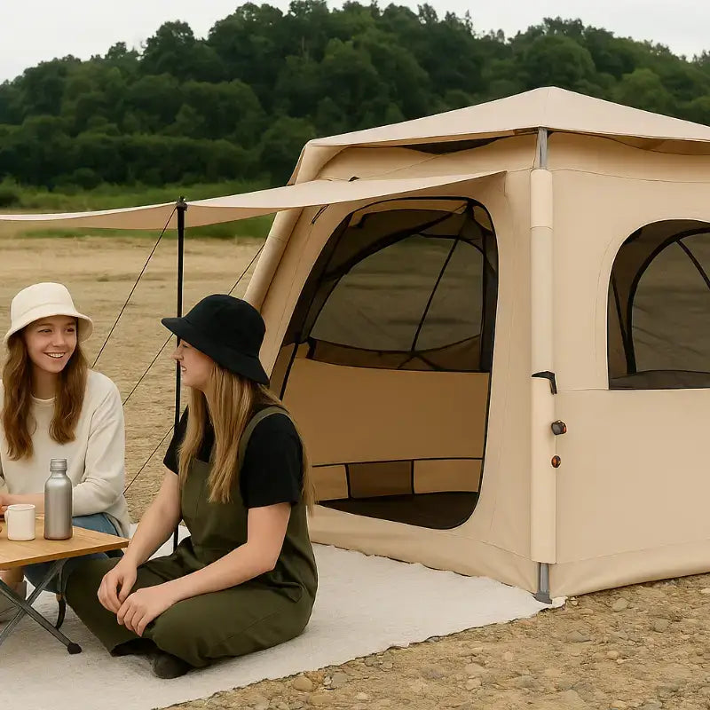 Tente gonflable camping plage familiale