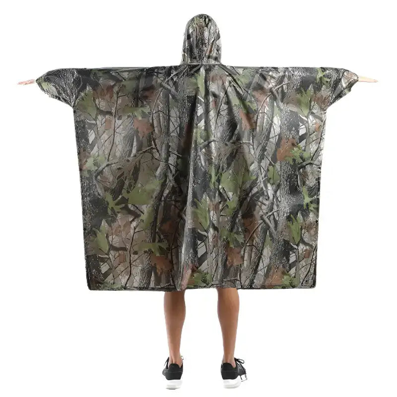 Poncho camouflage kaki vert basique