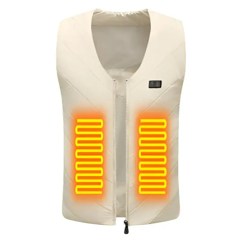 Gilet chauffant femme blanc usb