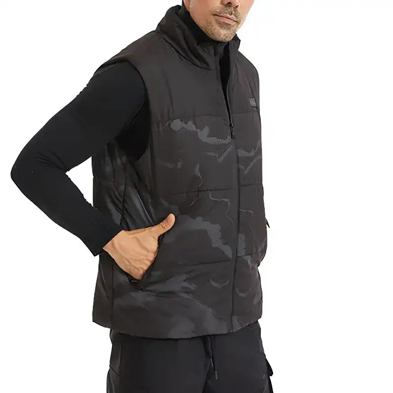Gilet chauffant homme camouflage