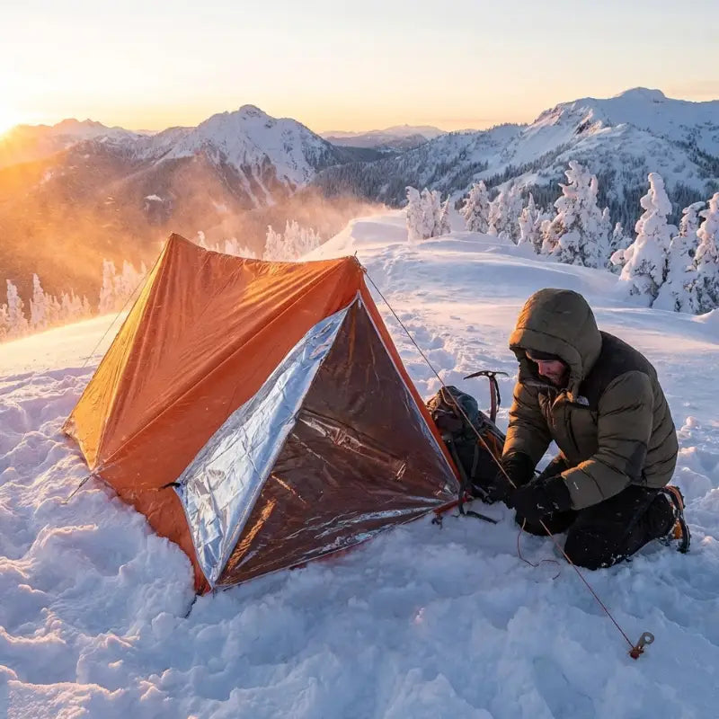 Abri survie grand froid film aluminium