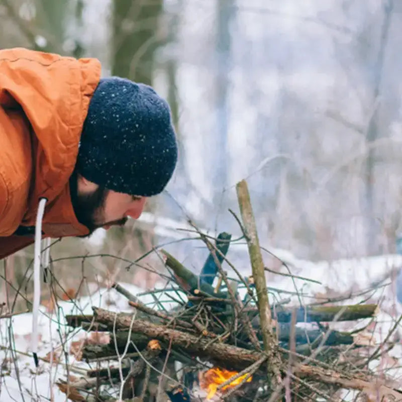 Allume-feu bois survie friction traditionnel