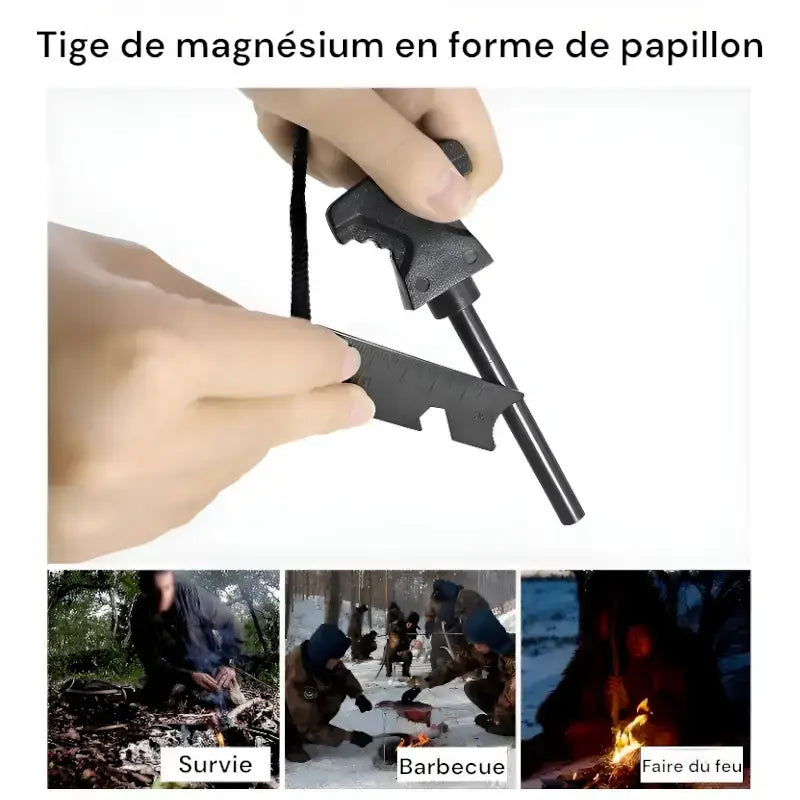 Allume-feu magnésium survie compact