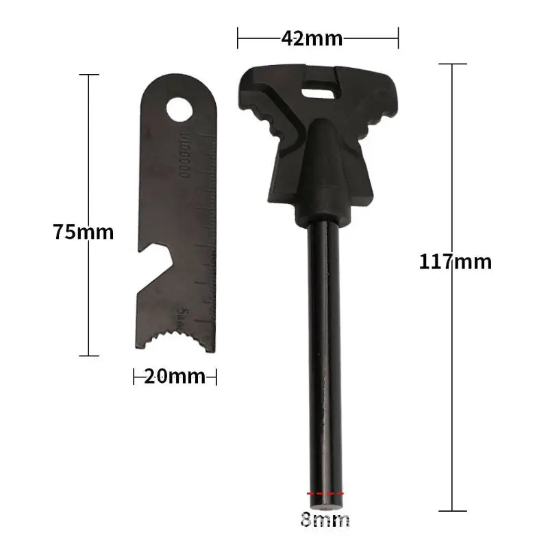 Allume-feu magnésium survie tige grattoir