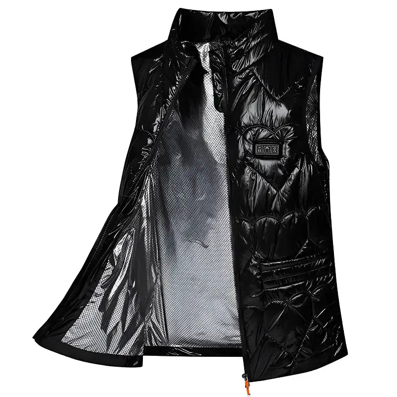 Gilet chauffant femme urbain nylon brillant